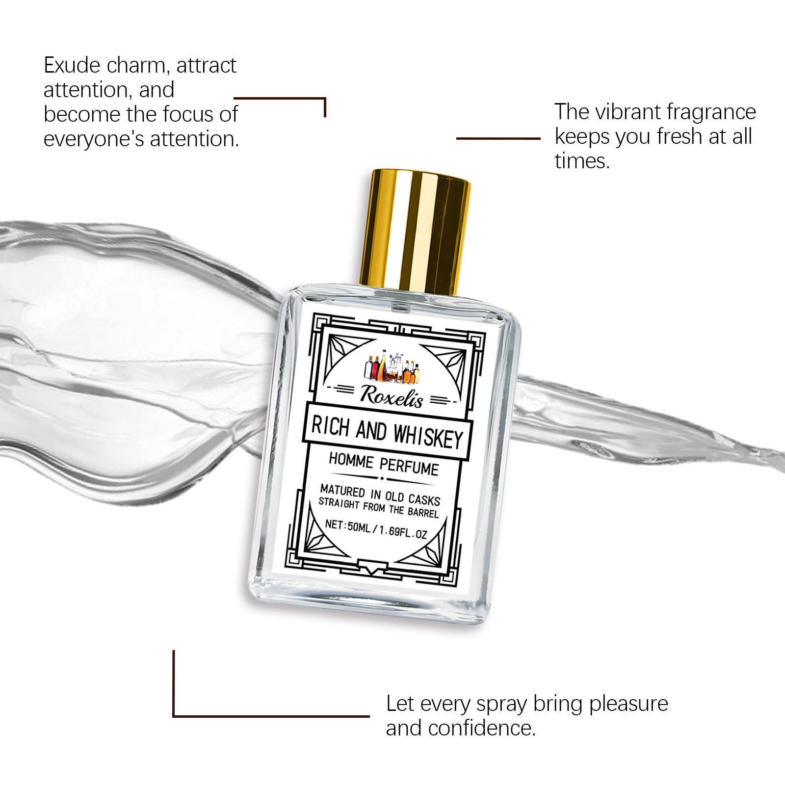 Roxelis 50ml Charm Whisky Men' - огляд і ціна Perfume Fragrances